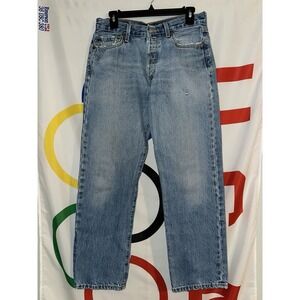 Levi's 501 Jeans Mens 30x30 Medium Wash Denim Button Fly Vintage Y2K